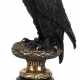 Bronze-Figur "Adler", Nachguß, z.T. schwarz patiniert, bez. "A. Thorburn", auf rundem, schwarzem Marmorsockel, Ges.-H. 31,5 cm - photo 1