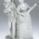 Figuren-Gruppe "Pierrot und Columbine", Unterweißbach, Arm und Mandolinenhals rep., H. 27 cm - photo 1