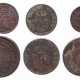 1 halber Stüber 1783, Bergisches Land, 1 Guter Pfennig 1757, 1,2,3 Pfennig 1862. 1864. 1871 - photo 1