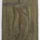 Relieftafel "Stehender Buddha", Thailand, Metall, grün patiniert, 2x altreparierte Risse, 36,5x12,5 cm cm - photo 1