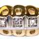 Ring, 585er GG, in Reihe besetzt mit 3 Brillanten von zus. ca. 0,09 ct., ges. 2,48 g, RG 50 - Foto 1