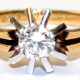 Ring, 585er GG/WG, besetzt mit 1 Brillanten von 0,43 ct. (punziert) in strahlenförmiger Fassung, ges. 2,66 g, RG 54 - Foto 1