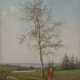 MOROZOV, ALEXANDER (1835-1904) Girl by a Birch Tree , signed and dated 1895. - Foto 1