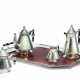 Erik August Kollin. LARGE SILVER COFFEE AND TEA SERVICE WITH TRAY - photo 1