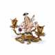Meissen und Frankreich. BRONZE AND PORCELAIN TWO-LIGHT CHANDELIER WITH FIGURE OF A CELLIST - фото 1