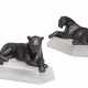 Cartier. PAIR GLASS PANTHERS AS BOOCKENDS - фото 1