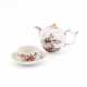 Frankenthal. PORCELAIN TEA POT WITH BIRD DECOR AND CUP WITH SAUCER AND FLORAL DECOR - фото 1