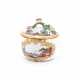 Meissen. PORCELAIN SUGAR BOWL WITH LID WITH LANDSCAPE CARTOUCHES AND FLOWER FINIAL - фото 1