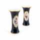 Meissen. COUPLE PORCELAIN TRUMPET VASE WITH COBALTBLUE GROUND AND FLORAL RESERVE - фото 1