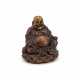 IRON FIGURE OF A SEATED, LAUGHING GOD OF LUCK BUDAI - photo 1