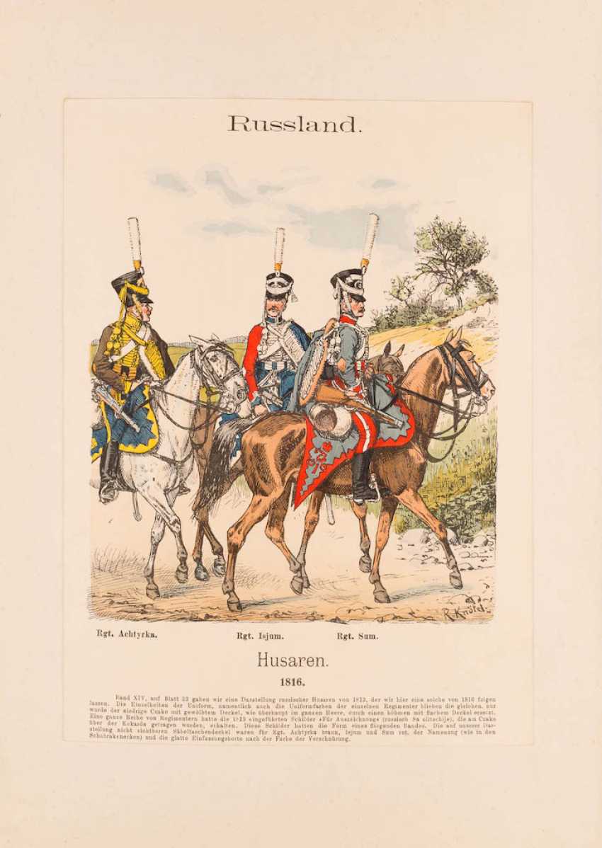 RUSSLAND 1813 Uniformtafel Gr.4//Nr.35 Russische Husaren