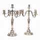 A pair of silver girandoles in the classicist style - фото 1