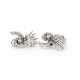 Pair of clip earrings set with diamonds - photo 1