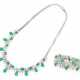 Necklace and bracelet set with emerald diamonds - фото 1