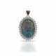 Opal pendant with diamond setting - фото 1