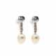 Stud earrings with pearl-diamond setting - photo 1