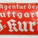 Emailleschild "Agentur des Stuttgarter NS=Kurier". - фото 1