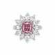 AN EXCEPTIONAL COLOURED DIAMOND AND DIAMOND RING - фото 1