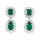 AN IMPORTANT EMERALD AND DIAMOND EARRINGS - фото 1