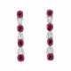 NO RESERVE - RUBY AND DIAMOND EARRINGS - photo 1