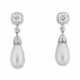 NATURAL PEARL AND DIAMOND EARRINGS - фото 1