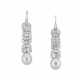 NATURAL PEARL AND DIAMOND EARRINGS - фото 1