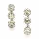 Round diamond and white gold pendant earrings, in all ct. 6.10 circa, g 4.80 circa, length cm 2.30 circa. - photo 1