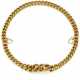 Ruby and rose cut diamond yellow gold groumette link necklace divisible into two cm 22.70 and cm 18.80 circa bracelets, g 41.47 circa, length cm 41.5 circa. (slight defects) - photo 1