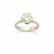 Round ct. 2.50 circa diamond and white gold ring, g 3.82 circa size 16/56. - photo 1