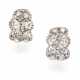 Round and rose cut diamond white gold earrings, diamonds in all ct. 2.20 circa, g 11.81 circa, length cm 1.90 circa. - фото 1