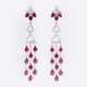 A Pair of Ruby Diamond Earchandeliers. - фото 1