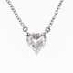 A fine-white Heart Diamant Pendant on Necklace. - фото 1