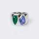 An Emerald Sapphire Gold Ring. - фото 1