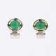 A Pair of Emerald Diamond Earrings. - фото 1