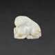 A WHITE JADE CARVING OF A RAM - photo 1