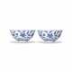 A RARE PAIR OF MING-STYLE BLUE AND WHITE `PALACE` BOWLS - photo 1