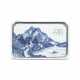 A RARE LARGE INSCRIBED BLUE AND WHITE RECTANGULAR TRAY - Foto 1