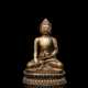 Bronze des Buddha aus Kupfer mit Resten von Feuervergoldung - Foto 1