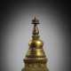 Ungewöhnlicher feuervergoldeter Stupa aus Bronze - photo 1