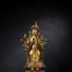 Feuervergoldete Bronze eines Bodhisattva - Foto 1