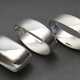 3 Schlichte ovale ungravierte Serviettenringe, Silber 925, 80g, 5x2-5,5x3,5cm - фото 1