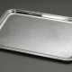 Rechteckiges Tablett in schlichter Façon, Silber 800, 745g, 36x26cm - Foto 1