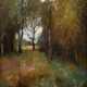 Herbst, Thomas (1848-1915) "Birkenwäldchen", Öl/Malpappe, verso Nachlassstempel, WVZ 878, Impressionisten Rahmen, 58,6x39cm (m.R. 74x53cm) - photo 1