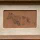 Herbst, Thomas (1848-1915) "Liegende Kuh", Bleistift, Papier auf Pappe kaschiert, 8,5x14,4cm (m.R. 16,2x22,2cm), vergilbt, leichter Wasserschaden - photo 1
