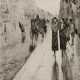 Ury, Lesser (1861-1931) "Straßenszene in Berlin (Spaziergänger im Regen)" um 1919/1982, Radierung, Griffelkunst, verso Nachlassangabe/dat., PM 21x15cm (m.R. 42x34cm) - photo 1