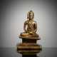 Bronze des Buddha des Buddha Shakyamuni mit Silbereinlagen - фото 1