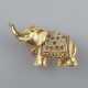 Vintage-Brosche - Metall vergoldet, Elefant mit erhobenem Rü… - Foto 1