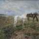 Ebner, Richard (1860-1911) - Auf der Pferdekoppel, Öl auf Le… - фото 1