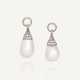 ANTIQUE NATURAL PEARL AND DIAMOND EARRINGS - Foto 1