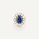 ANTIQUE SAPPHIRE AND DIAMOND RING - Foto 1